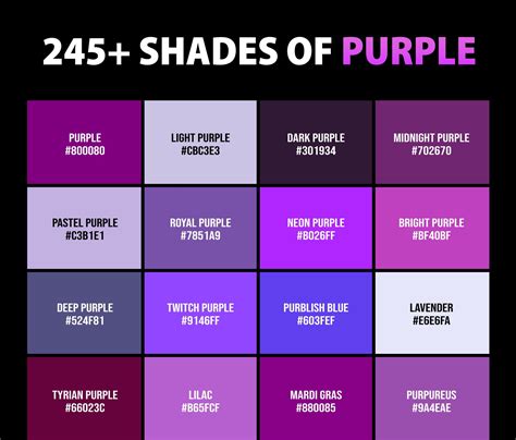 All the Different Shades of Purple Purple is a captivating and ...