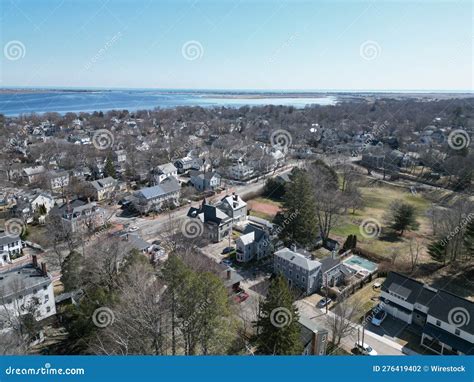 Aerial View of the Coastal Plum Island in Newburyport, MA Stock Photo ...