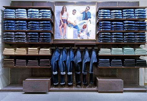 Denim Display in Clothing Store