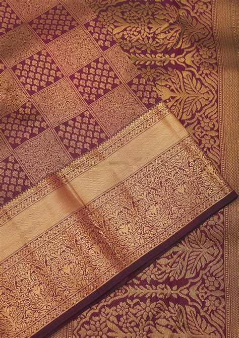Buy Dark Maroon Zariwork Pure Silk Saree - Koskii