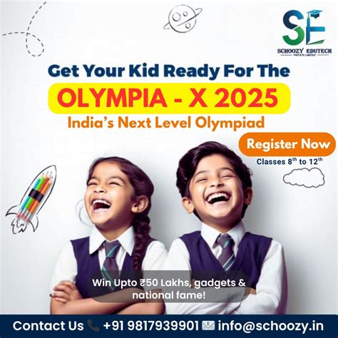 Olympia-X 2025 – India’s Next Level Olympiad by Schoozy Edutech Pvt ...