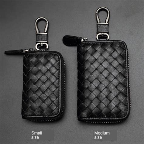 Sheepskin Weaving Zipper Car Key Case Multi-functional Key Bag – CRAZE