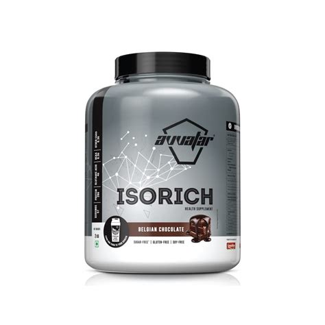 AVVATAR ISORICH WHEY PROTEIN | 2Kg | Belgian Chocolate Flavour | 28g ...