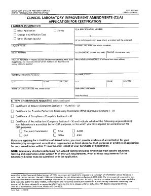 Clia Form - Fill and Sign Printable Template Online