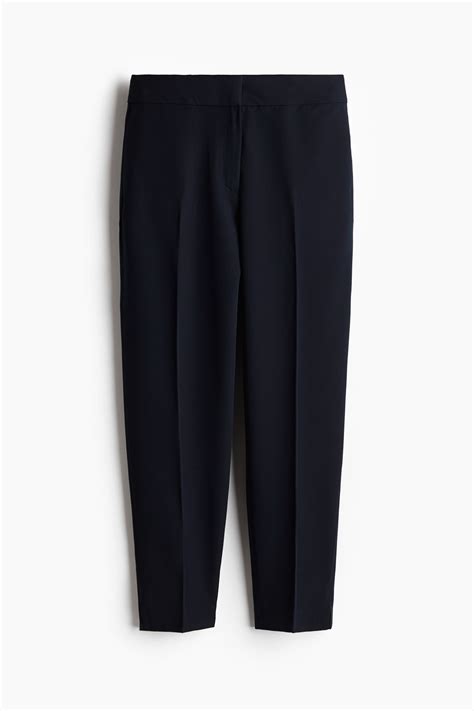 Ankle-Length Slacks - Navy blue - Ladies | H&M US