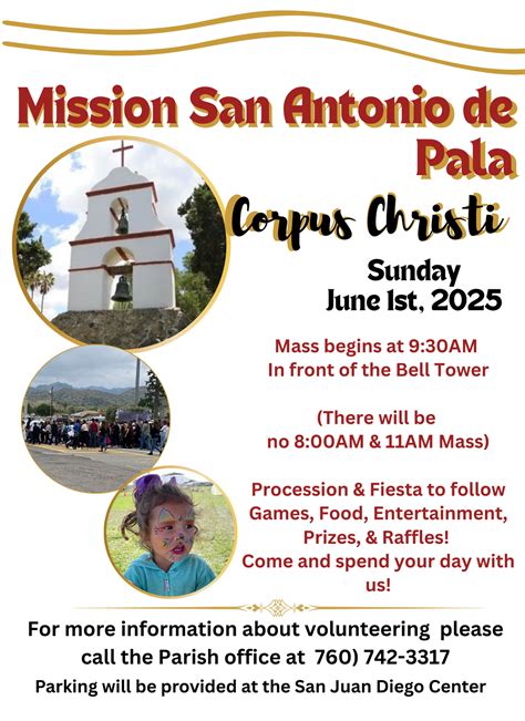 Corpus Christi Fiesta 2025 - Mission San Antonio De Pala