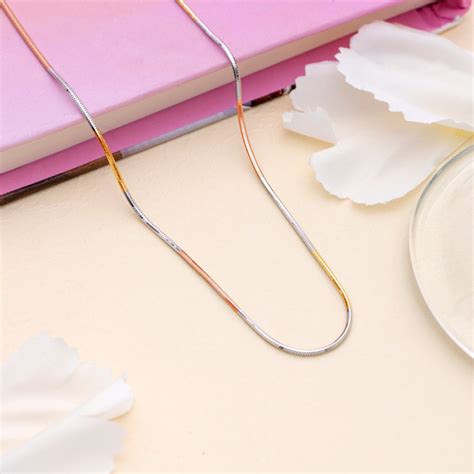 Striking Triple Tone 925 Sterling Silver Men's Snake Chain – Zavya