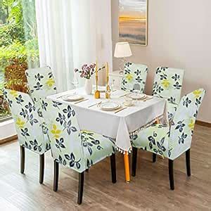 TRENDECOR Dining Chair Cover Set of 6 Seater pcs are Easily Washable ...