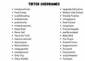 Image result for Cute Tik Tok Usernames