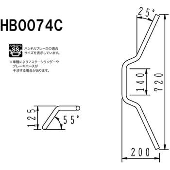 H027-074C CB1300P-TYPE ハンドルSET ハリケーン クロームメッキ色 適合車種CB400SF VTEC Revo(14 ...