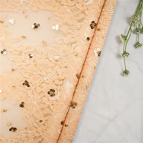 Buy Multi Color Hand Embroidered Nylon Net Fabric 75990/1 | FFAB