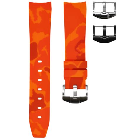 Omega Speedmaster & 300M Diver Orange Camo Rubber Strap – HorusIndia