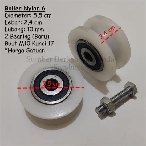 Jual Roda Pagar Nilon / Nylon Ukuran 6 (Bearing Baru) - Bulat ( U ...