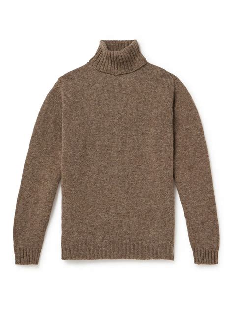 Kingsman - Shetland Wool Rollneck Sweater - Neutrals Kingsman