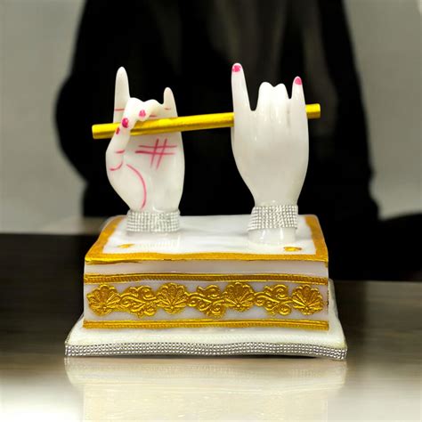 Lord Krishna Hand Idols with Flute Figurine |Classical Showpiece for D ...