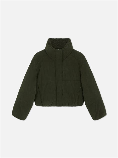 Womens Green Corduroy Padded Jacket | Primark