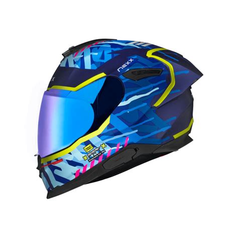 Nexx Y.100R Urbangram Indigo Blue Mt Helmet