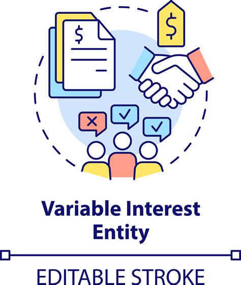 Variable interest entity concept icon. Business consolidation strategy ...