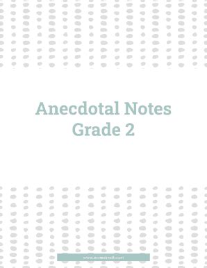 Fillable Online Math Anecdotal Notes Template - 2nd Grade Measurement ...