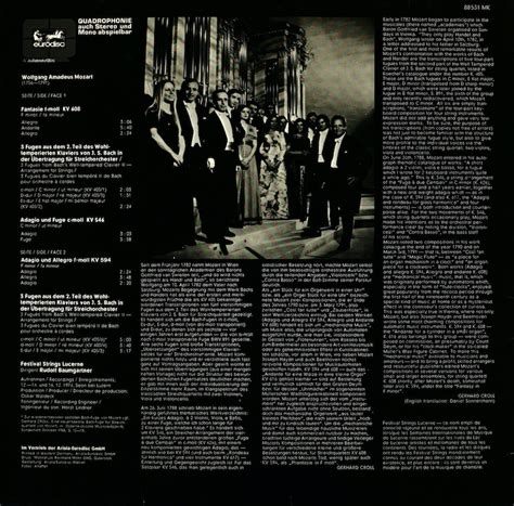 Rudolf Baumgartner. Festival Strings Lucerne. Mozart. Adagio & Allegro ...