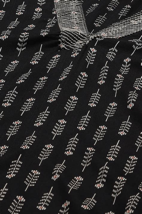 Buy Black Viscose Rayon Printed Short Kurta Online at Biba India