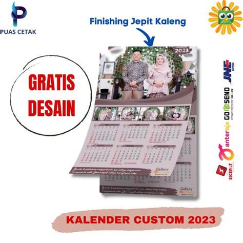 Jual Kalender Custom 2 Lembar 2023 Murah Bebas Desain - 500 - Jakarta ...