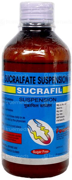 Sucrafil Sugar Free Suspension: Uses, Side Effects, Price & Substitutes