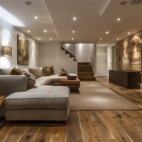 10 Stunning Basement Flooring Ideas with Engineered Hardwood • 333 ...