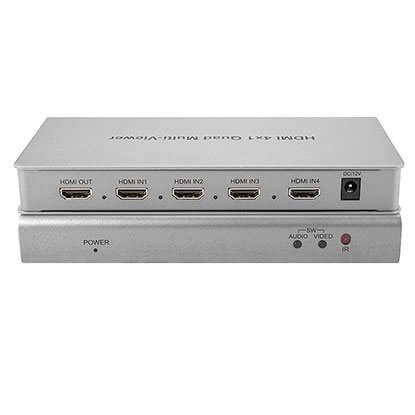 勝特力電子零件材料 >MT-SW041-B DNF分屏器HDMI介面4進1出分割器