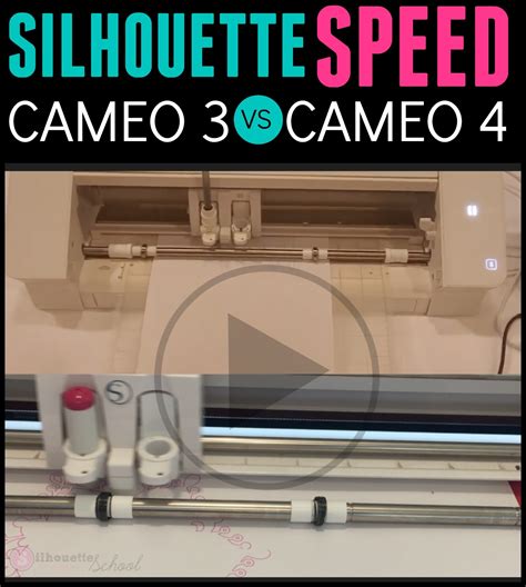 Silhouette CAMEO 3 vs Silhouette CAMEO 4 Speed (Side by Side Video ...