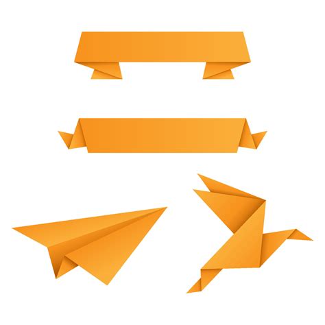 Geometric origami set, vector illustration 32173075 Vector Art at Vecteezy