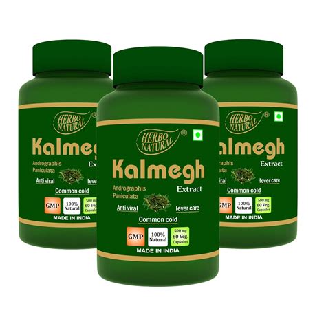 Buy Herbo Natural Kalmegh Extract Capsules – 100% Vegetarian Formula ...
