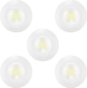 Fybros 2 Watt 33mm Cut Size White F-Ring Surface Down Light 2w Round ...