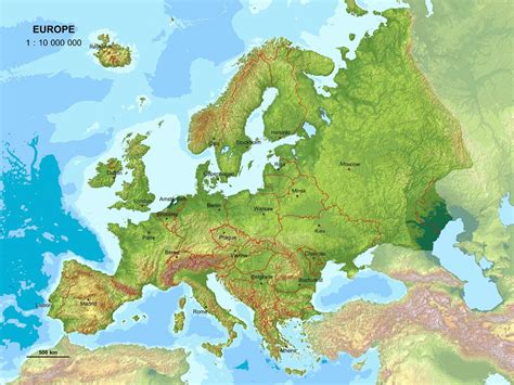 Topographic Map Of Europe With Borders at Phoebe Colman blog