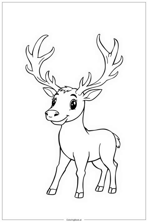 Whitetail Deer Buck Coloring Page (Free PDF&PNG Printable)