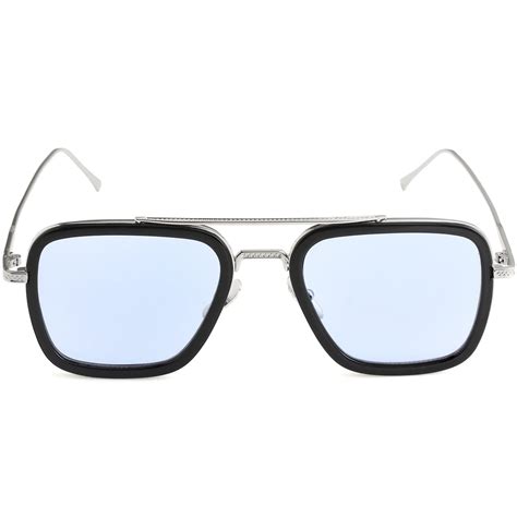 Tony Stark Sunglasses Vintage Square Metal Frame Eyeglasses for Men ...