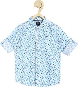 Allen Solly Boys Printed Casual White Shirt - Buy Allen Solly Boys ...
