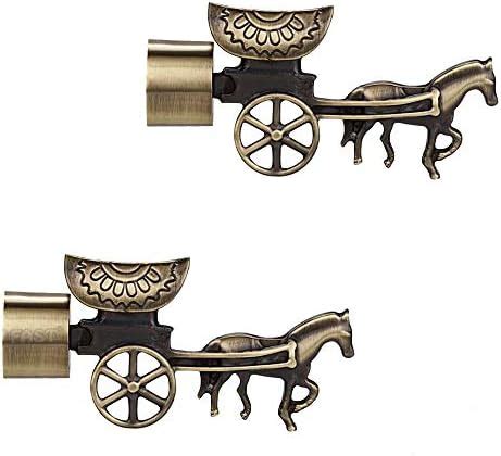 Buy Bzcarts Double Zinc Antique Brass Jaguar Heavy Curtain Supports for ...