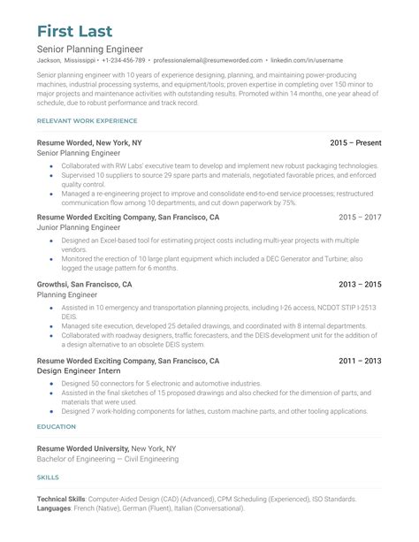 Image result for Reliability Engineer Resume Examples