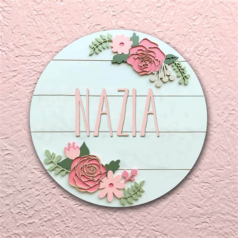 Painted Nameboard for Kids - Rose – acrylicsheetsindia