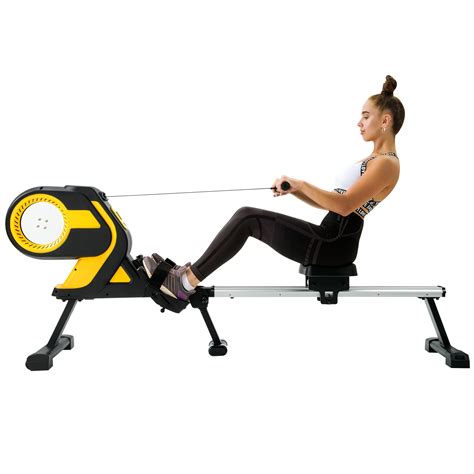 Buy Mqlnutr Magnetic Rowing Machine With Lcd Monitor, 46 Slide Rail ...