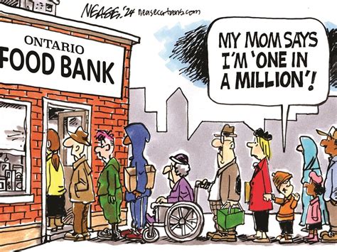 I've Out Food at the Food Bank Cartoon 的图像结果