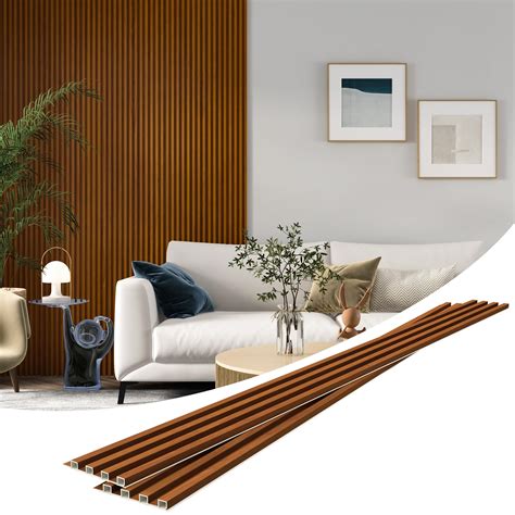 8 Pack Slat Wall Panels Wpc Soundproof 3d Wall Panel | Desertcart INDIA