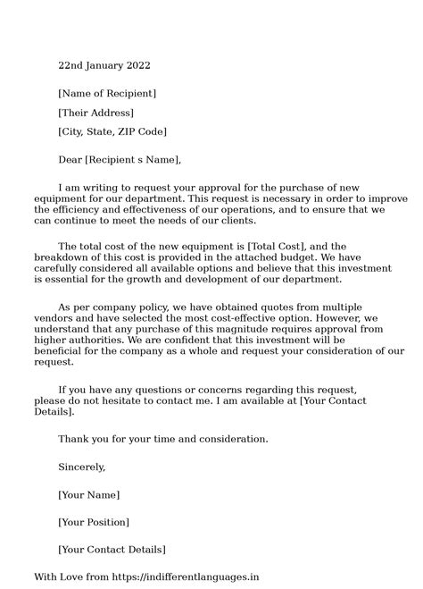 2 Examples of Letter Of Request For Approval