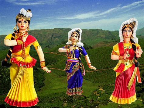 DollsofIndia Mohini Attam Dancers - Unframed Multicolor Photo Print on ...