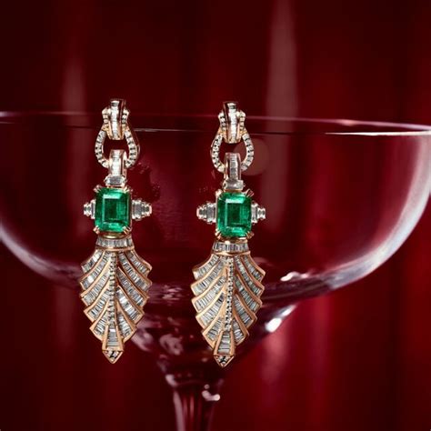 Emerald And Diamond Earrings | Zoya A TATA Product