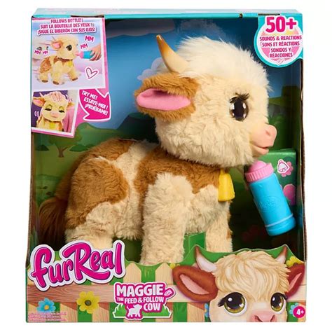 Just Play FurReal Maggie Interactive Feed & Follow Cow Plush Toy