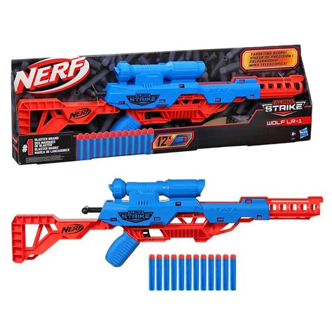 Buy Nerf Alpha Strike Wolf LR-1 Blaster with Targeting Scope ,12 ...