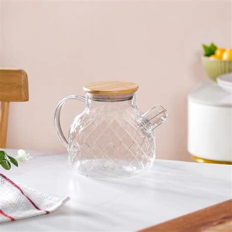 Clear Luxe Diamond Borosilicate Glass Jug 1000ml Online - Premium ...