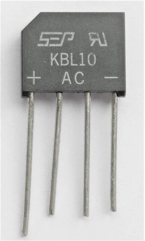 SHELFKEY KBL10- BRIDGE RECTIFIER DIODE 4A 1000V (B-332) (PACK OF 5 ...
